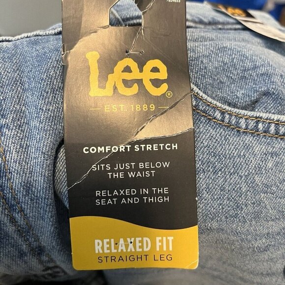 Lee Men's Icey Blue Denim Relaxed Fit Straight Leg Jeans Size 36 x 29 NWT - Picture 11 of 11